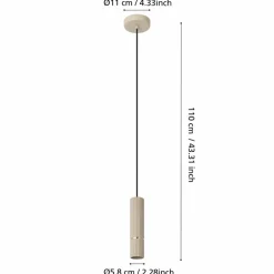 EGLO Caminia Hanglamp - GU10 - Ø 6 cm - Zandkleur/Beige/Goud