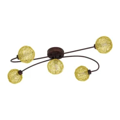 EGLO Caris 1 Plafonnière - G9 - Aluminium - Goud/Roest