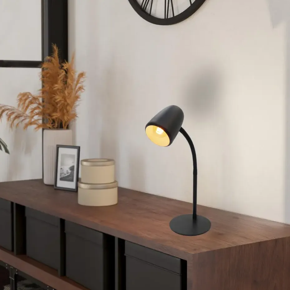 EGLO Carlo Tafellamp - Bureaulamp - E14 - 46 cm - Zwart - Kantelbaar
