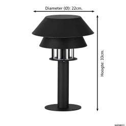 EGLO CHIAPPERA Sokkelarmaturen - buitenverlichting - E27 - Zwart, wit