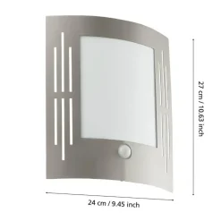 EGLO City Wandlamp - E27 - 23.5 cm - RVS