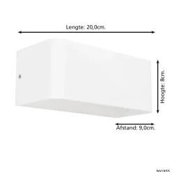 EGLO connect.z Sania-Z Wandlamp - 20 cm - Wit - RGB - Zigbee