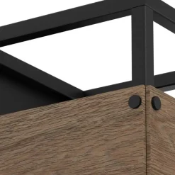 EGLO Evesham Wandlamp - E27 - 24 cm - Zwart/Bruin - Hout