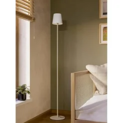 EGLO Fiorana Vloerlamp - E14 - Hoogte 140,5 cm - Zandkleur/Wit