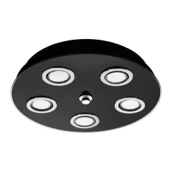 EGLO Grattino Plafonnière - GU10 - Glas - Zwart