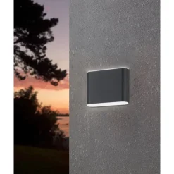 EGLO Grutti Wandlamp - LED - 11,5 cm - Antraciet