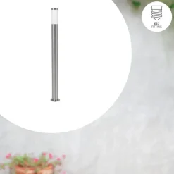 EGLO Helsinki Sokkellamp - Staande lamp - - E27 - 7.5 cm - RVS