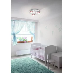 EGLO Lalelu Plafonnière - E14 - Hout - Multi