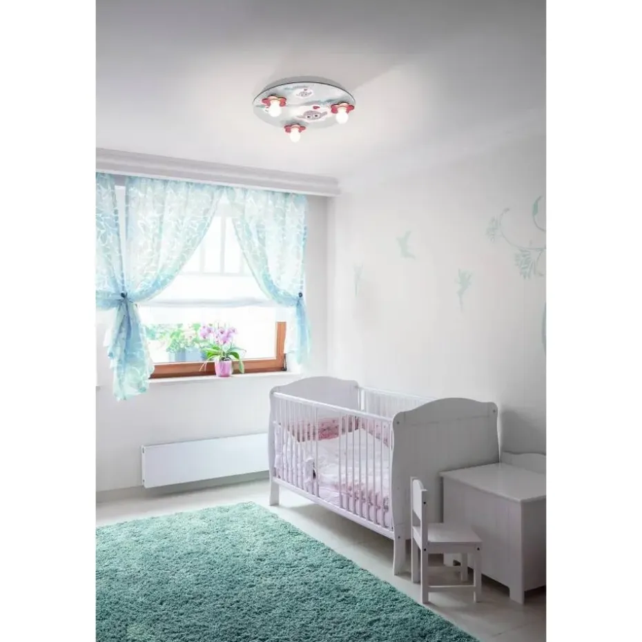 EGLO Lalelu Plafonnière - E14 - Hout - Multi