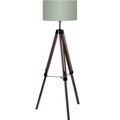 EGLO Lantada Vloerlamp - E27 - 143 cm - Noten/Taupe