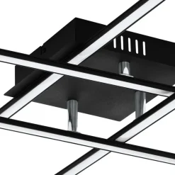 EGLO Lasana 3 Wandlamp/Plafondlamp - LED - 50 cm - Zwart/Wit