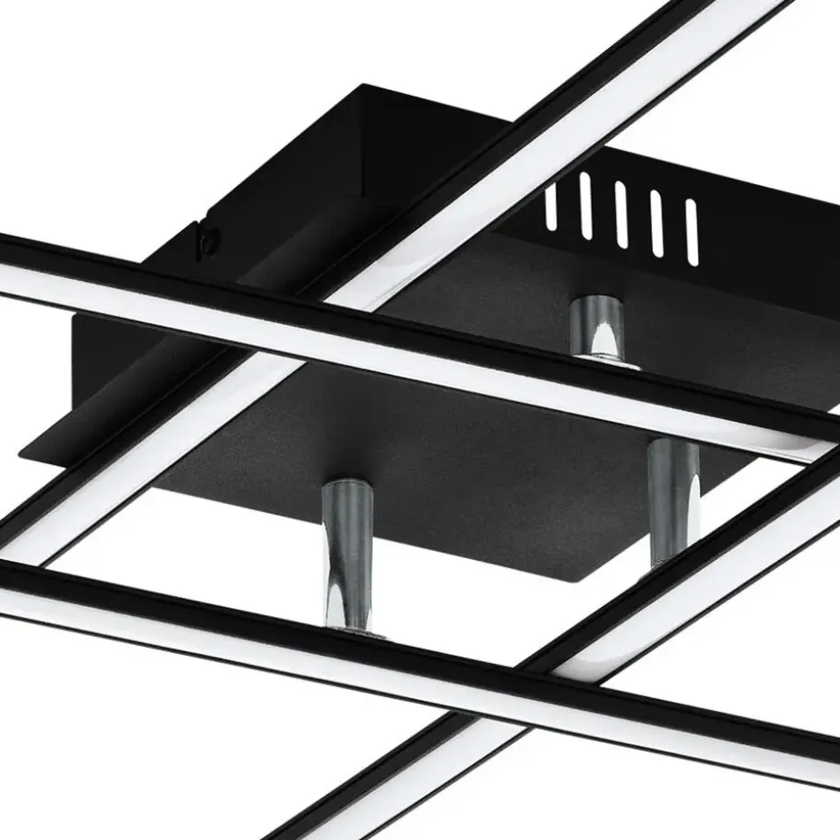 EGLO Lasana 3 Wandlamp/Plafondlamp - LED - 50 cm - Zwart/Wit