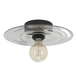 EGLO Lintmill Plafondlamp - Wandlamp - E27 - Ø 30 cm - Zwart/Grijs