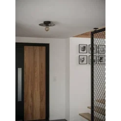 EGLO Lintmill Plafondlamp - Wandlamp - E27 - Ø 30 cm - Zwart/Grijs