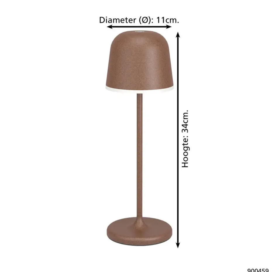 EGLO Mannera Tafellamp - 34 cm - Oplaadbaar (tot 38 uur licht)