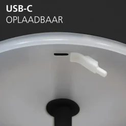 EGLO Mannera-L Staande lamp - USB-C - H 140 cm - Zwart