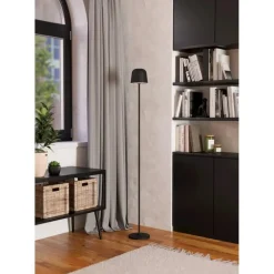 EGLO Mannera-L Staande lamp - USB-C - H 140 cm - Zwart