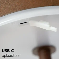 EGLO Mannera-L Staande lamp - USB-C - H 140 cm - Roestbruin