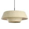 EGLO Marford Hanglamp - E27 - Ø 50 cm - Zwart/Natuur/Raffia