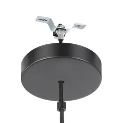 EGLO Marford Hanglamp - E27 - Ø 50 cm - Zwart/Natuur/Raffia