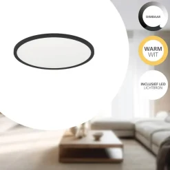 EGLO Minerario Plafonnière - LED - Kunststof - Zwart/Wit