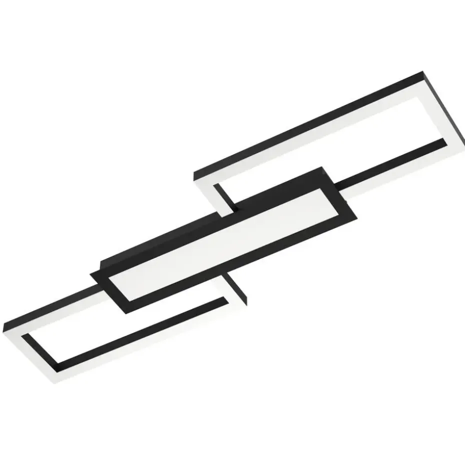 EGLO Monirote Plafonnière - LED - 78 cm - Zwart