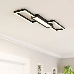 EGLO Monirote Plafonnière - LED - 78 cm - Zwart