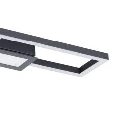 EGLO Monirote Plafonnière - LED - 78 cm - Zwart