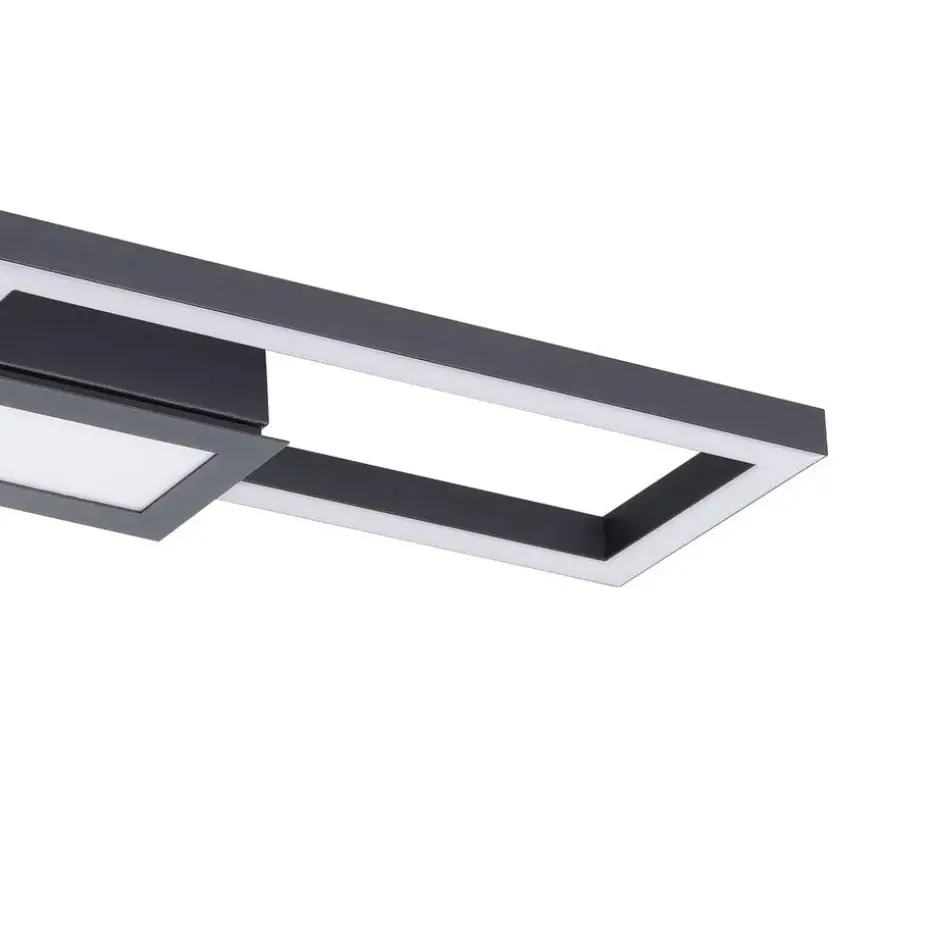 EGLO Monirote Plafonnière - LED - 78 cm - Zwart