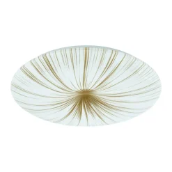 EGLO Nieves 1 Plafond- en Wandlamp - LED - Ø 51 cm - Wit/Goud