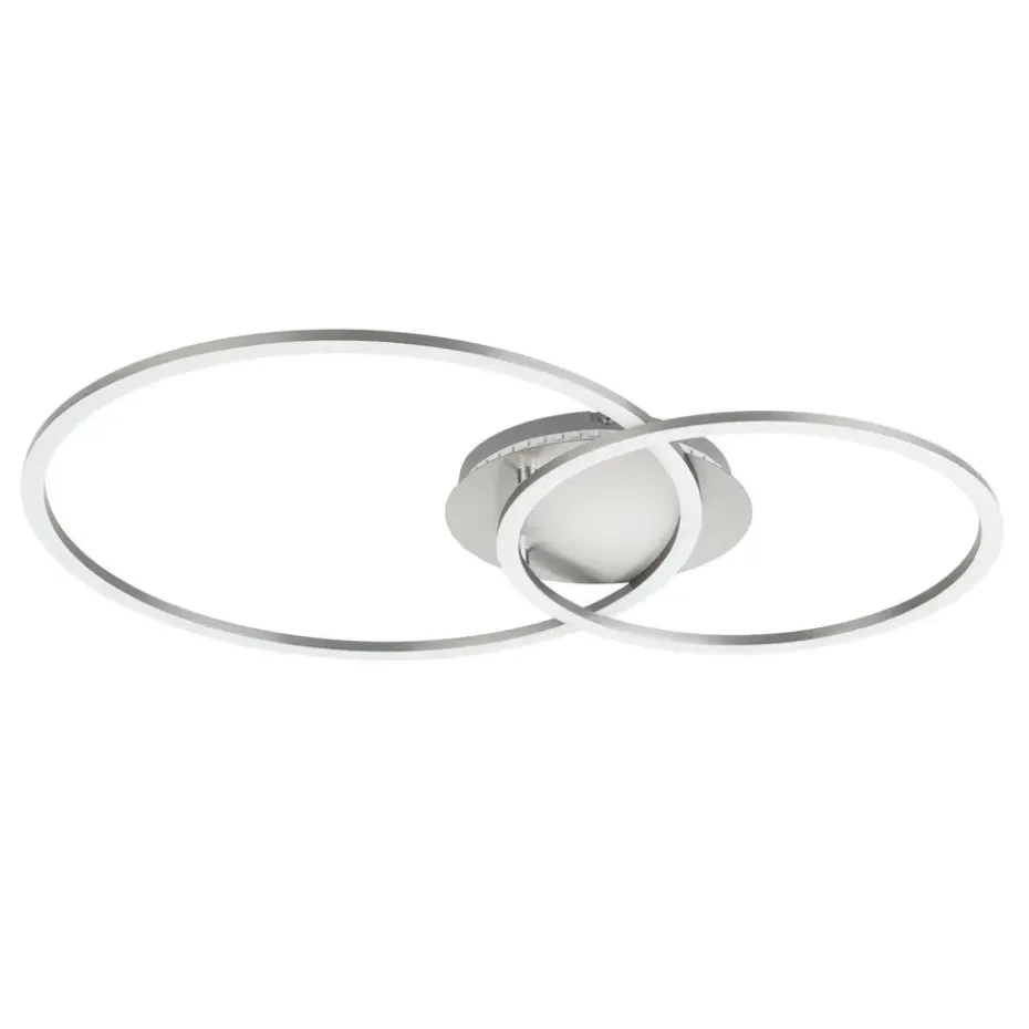 EGLO Palmaves 3 Plafonnière - LED - 55 cm - Zilvergrijs