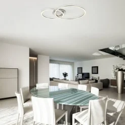 EGLO Palmaves 3 Plafonnière - LED - 55 cm - Zilvergrijs