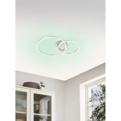 EGLO Palmaves 3 Plafonnière - LED - 55 cm - Zilvergrijs