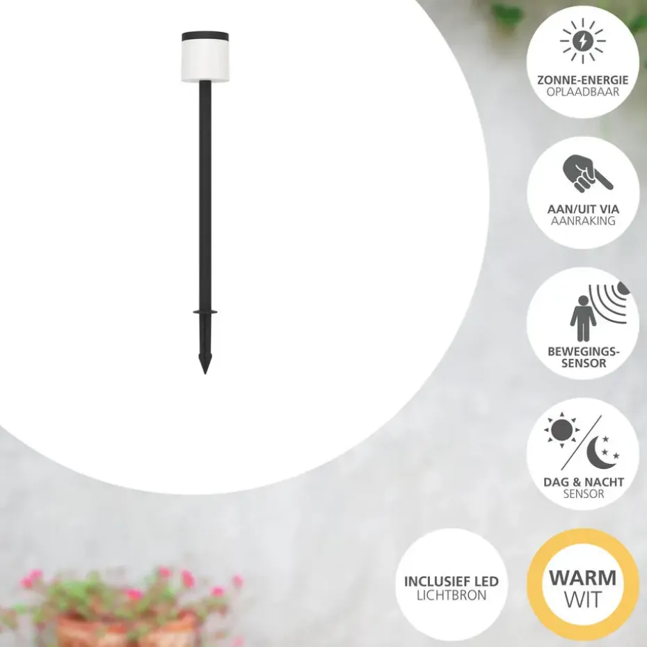 EGLO Pantete Solar Priklamp - LED - 115 cm - Zwart/Wit