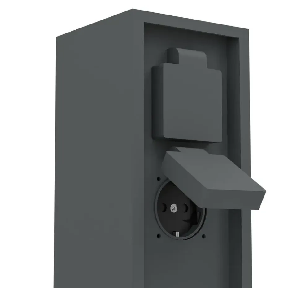 EGLO Park5 Stopcontact Zuil Buiten - 30 cm - Antraciet