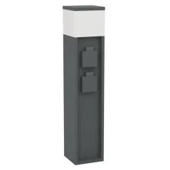 EGLO Park5 Stopcontact Zuil Buiten - E27 - 50 cm - Antraciet/Wit