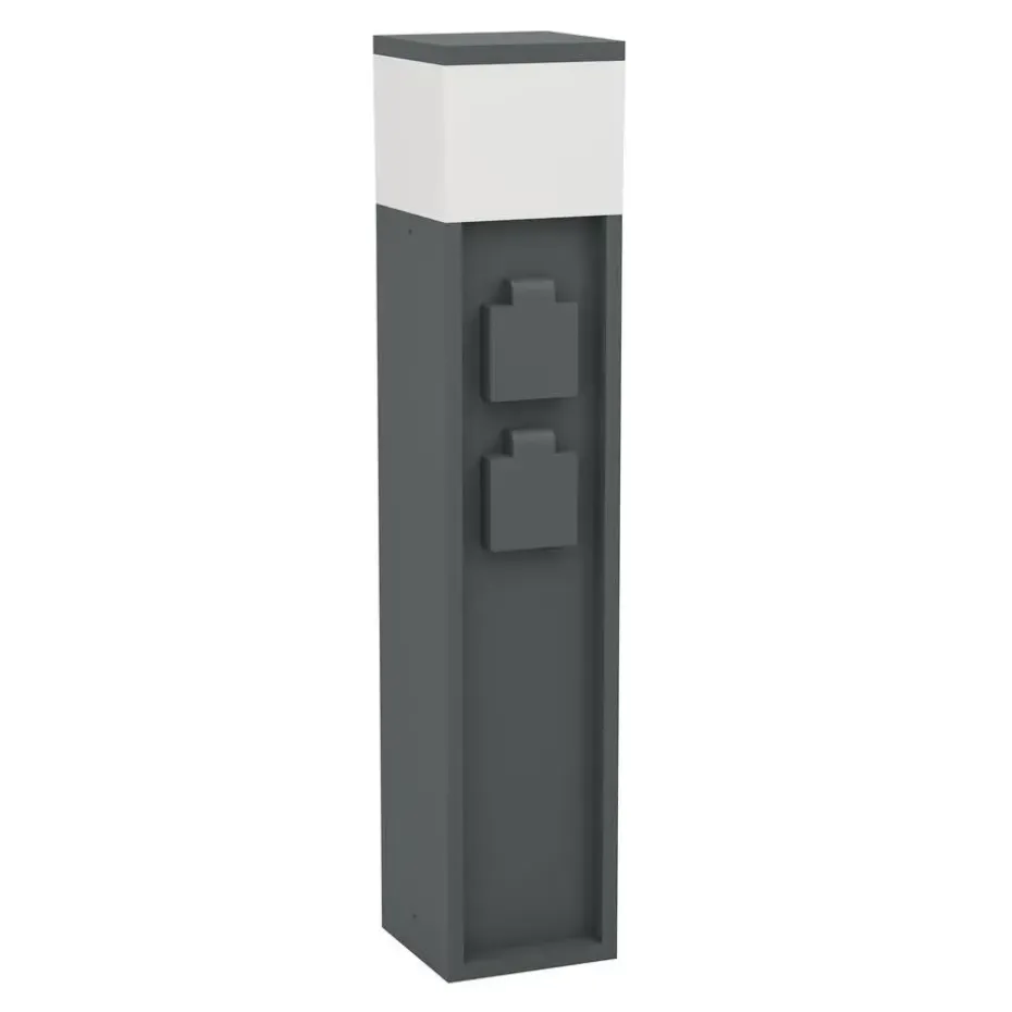 EGLO Park5 Stopcontact Zuil Buiten - E27 - 50 cm - Antraciet/Wit