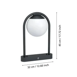 EGLO Prata Vecchia Sokkellamp - E27 - Ø 18 cm - Zwart