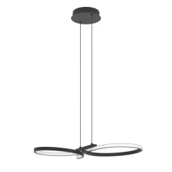 EGLO Serpins Hanglamp - LED - 66 cm - Zwart/Wit