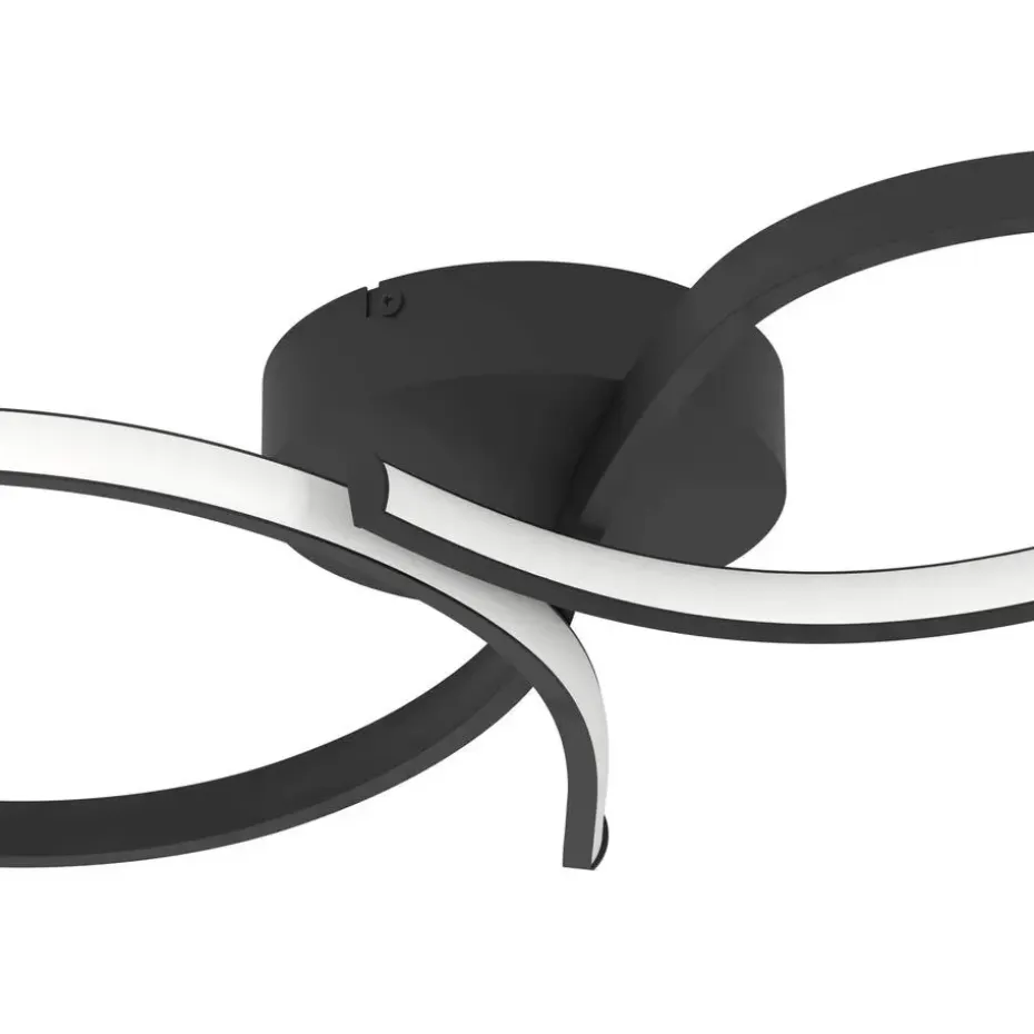 EGLO Serpins Plafondlamp - LED - 60 cm - Zwart/Wit