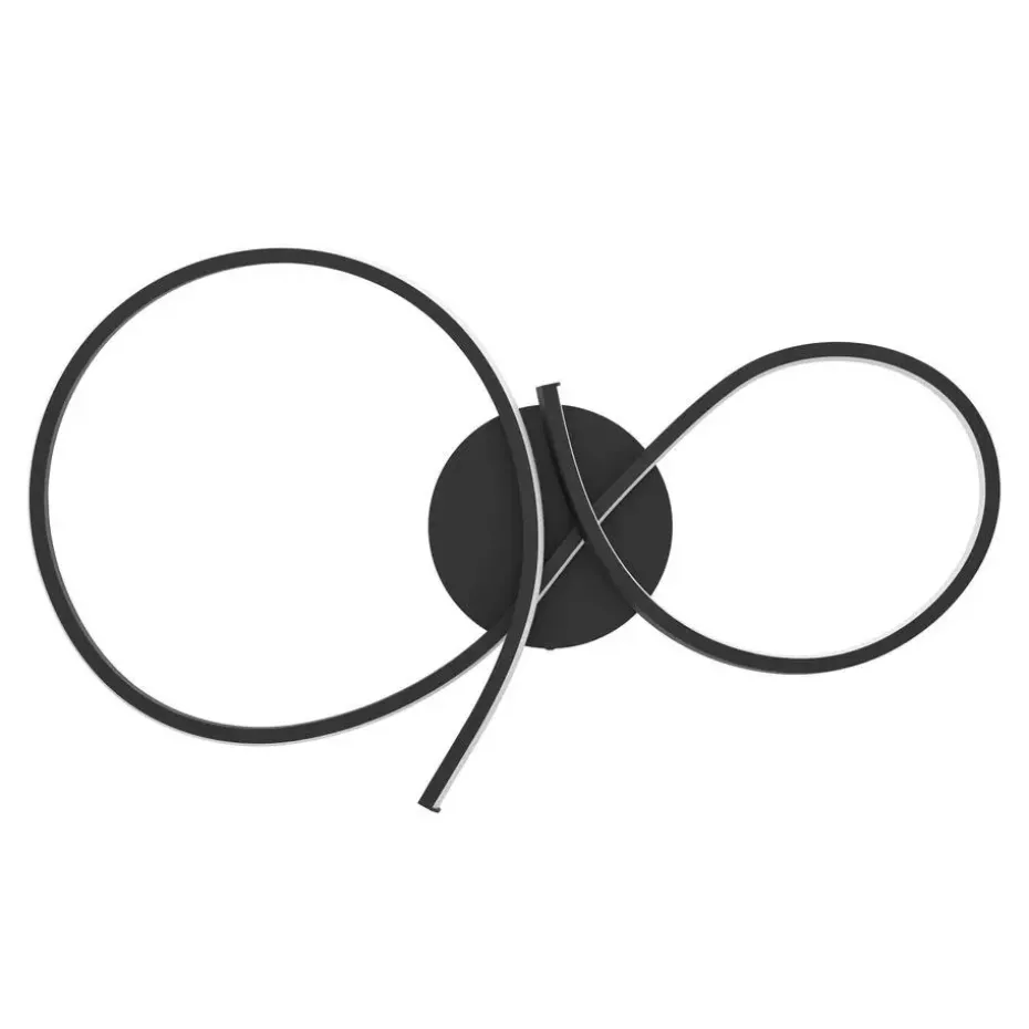 EGLO Serpins Plafondlamp - LED - 60 cm - Zwart/Wit