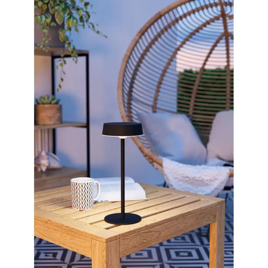 EGLO Simeri Tafellamp Buiten - Solar - 31 cm - Zwart - Oplaadbaar