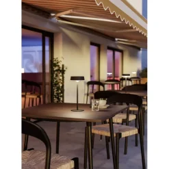 EGLO Simeri Tafellamp Buiten - Solar - 31 cm - Zwart - Oplaadbaar