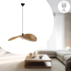 EGLO Siruela Hanglamp - E27 - Ø 80 cm - Papier - Natuur