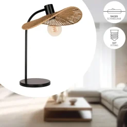 EGLO Siruela Tafellamp - E27 - H 46.5 cm - Papier - Natuur