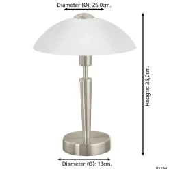 EGLO Solo 1 Tafellamp - E14 - 35 cm - Grijs/Wit