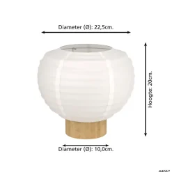 EGLO Summerhill Tafellamp - E27 - Papier - Wit