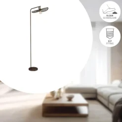 EGLO Swaby Vloerlamp - E27 - 159.5 cm - Brons