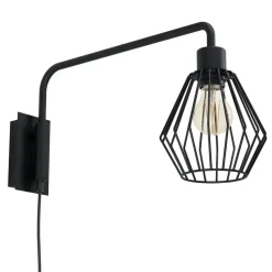EGLO Tabillano 1 Wandlamp - E27 - 16 cm - Zwart