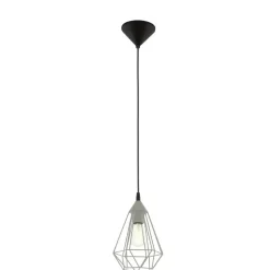 EGLO Tarbes Hanglamp - E27 - Ø 17,5 cm - Grijs